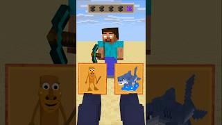 HELP Herobrine To Choose And Mine The Mystery Bedrock #friendship #shorts #trending #anime