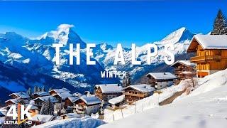 The Alps 4K Amazing Winter Film ️ Meditation Relaxing Music - Grindelwald is full of snow ️