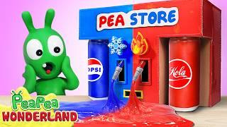 Pea Pea's Ice-Fire Soda Ice Cream Machine Challenge  Pea Pea Wonderland - Kids cartoon