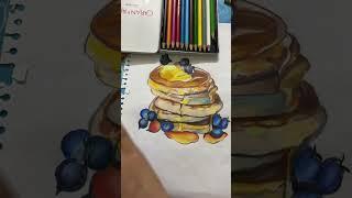 Pancake  drawing # shorts # art time# art time # like a river song