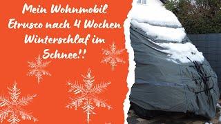 Wohnmobil im Winterschlaf und die Wohnmobil Schutzhülle von Berger.