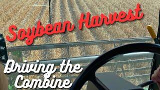 Soybean Harvest!! Driving the Combine! Inside of a John Deere Combine!