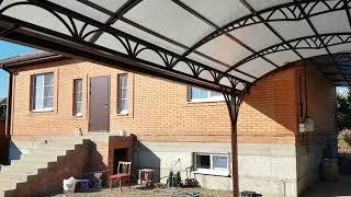 Навес из поликарбоната двухуровневый, компании ...Мир Навесов...навесы.террасы.беседки.ковка