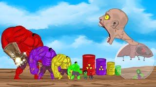 EVOLUTION OF HULK MONSTER vs BIGGEST HEAD: Size Comparison / ANIMATION |SUPER HEROES MOVIE ANIMATION