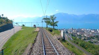  4K  Zweisimmen - Montreux cab ride, Switzerland [09.2023] Führerstandsmitfahrt Goldenpass
