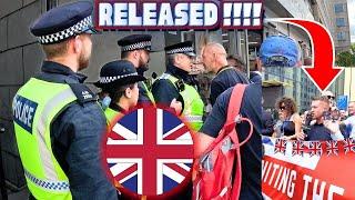 Tommy Robinson  RELEASED️️ Patriots vs Police Earlier on....