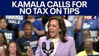 Kamala Harris calls for no tax on tips