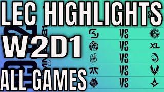 LEC Highlights ALL GAMES W2D1 Summer 2021