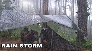 CAMPING IN VERY HEAVY RAIN and THUNDERSTORM️‼️