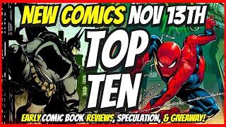 Top 10 New Comic Books November 13th 2024  Reviews, Covers, & Giveaway  Best NCBD Vids On YouTube