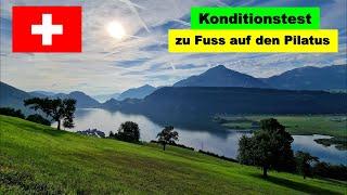 PILATUS Extrem-Tour ab Alpnachstad (zu Fuss fast 1700 Höhenmeter) steil aufwärts 