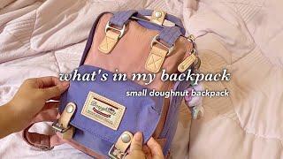 what's in my small doughnut backpack (it fits a lot of stuff!)