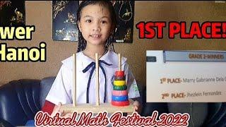 1st Place Tower of Hanoi Virtual Math Festival 2022|D'TRES MARIA'S VLOGS