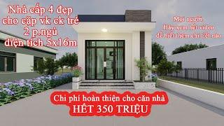 NHÀ CẤP 4 ĐẸP 5x17m | Tiny House design ( HOÀN THIỆN CHÌA KHÓA TRAO TAY HẾT 350TR )