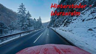 Driving in winter Austria - from Hinterstoder to Wurzeralm.