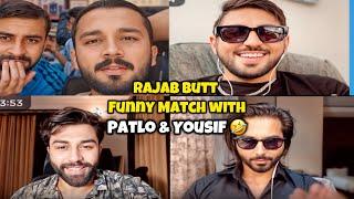 Rajab Butt Funny Live Match With Mr. Patlo & Yousif  | TikTok Live Match 