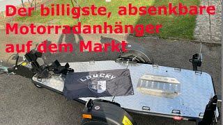 Günstigster, absenkbarer Motorradanhänger aus Polen