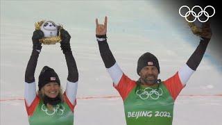 The USA takes Gold! Mixed Team Cross Highlights | Snowboard Beijing 2022