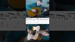mad Tony Rice acoustic solo with TAB !!! #shorts  #chrisbrennanguitar