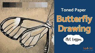 Drawing and Shading a Butterfly | High School Art Lesson