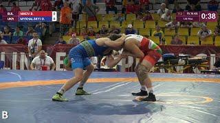 1/8 FS - 76 kg: B. NIKOV (BUL) df. O. MYKHALSKYI (UKR) by VPO1, 6-1