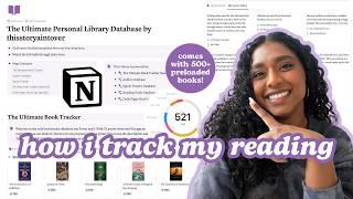 how I track my reading in 2025 | Notion Reading Tracker Template  (quotes, series, tropes, & more!)