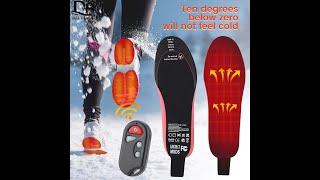 Heated Insoles Wireless USB Electric Foot Warmer Winter Heater Pads Remote Control