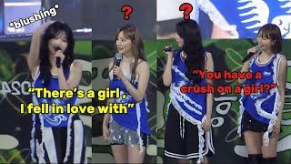 EUNCHAE confessed she fell in love with a girl in front of her LE SSERAFIM unnies