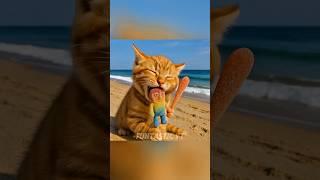 Kitten eats Gummy Tung Tung Tung Sahur! #cats #cutecat #funny #catlovers