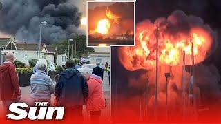 Big mushroom explosion causes huge blaze near Rochester, Kent