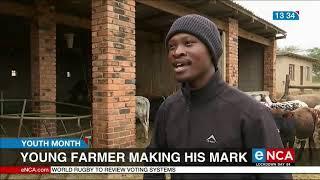 Young farmer making his mark