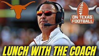 Playing with URGENCY | Quinn Ewers | Lonestar Showdown | Lunch with the Coach | Texas Longhorns