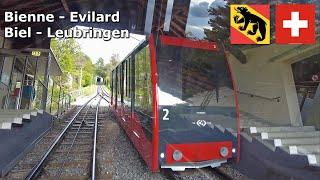 Funiculaire Bienne-Evilard / Leubringenbahn (Apr 2024)(4K) #switzerland #funicular #Bienne