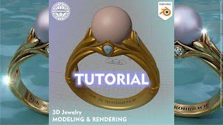 Pearl Ring Design 3D Jewelry Modeling and rendering Tutorial Blender 3.6