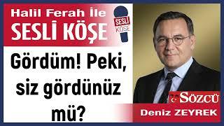 Deniz Zeyrek: 'Gördüm! Peki, siz gördünüz mü?' 27/07/24 Halil Ferah ile Sesli Köşe