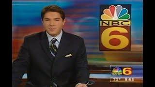 WTVJ TV NBC 6 News at 6 Miami February 10, 2007