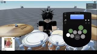 Playing the ️🟠(hub) intro in Roblox Virtual Drums.