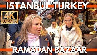 Ramadan Bazaar Istanbul Turkey 2024 Around Grand Bazaar,Fake Market,Eminonu,Sirkeci-4K Walking Tour