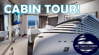 Balcony Cabin Tour on the MSC World Europa | A Tour of MSC World Europa on a Mediterranean Cruise!