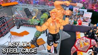 Jon Moxley vs Brock Lesnar - Asylum Steel Cage Action Figure Match! Hardcore Championship!