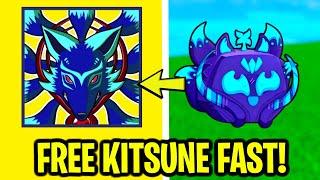 SECRET HACK TO GET FREE KITSUNE FRUIT FAST IN BLOX FRUITS (Roblox)