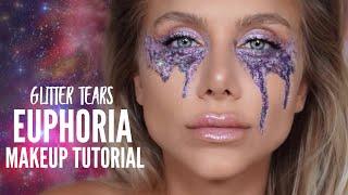 Euphoria makeup tutorial | Glitter Tears Makeup  | Taylor Bee