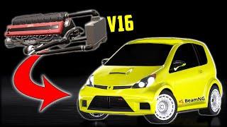 Smallest V16 Engine!? ~ Automation - BeamNG