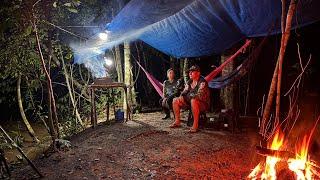 ️️ACAMPAMENTO NA GROTA COM PEIXES FRITO E MUITA CHUVA