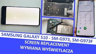 Samsung Galaxy S10 SM G973, SM G973F - Screen replacement / wymiana wyświetlacza