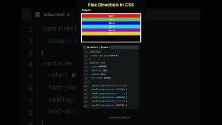 Flex Direction in CSS #tutorjoes #css #tamil