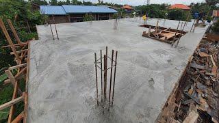 1st Floor Slab Concrete Pouring by manual #civilengineering