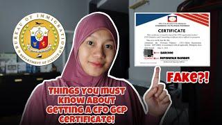 BEWARE OF FAKE CFO GCP CERTIFICATE | PHILIPPINE IMMIGRATION 