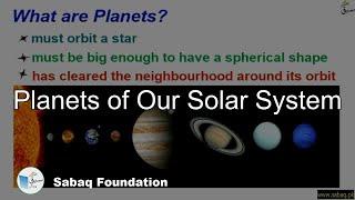 Planets of Our Solar System, General Science Lecture | Sabaq.pk