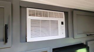 Cargo trailer camper conversion window air conditioner install